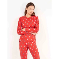 GISELA Conjunto pijama en punto interlock micro estampado Snoopy
