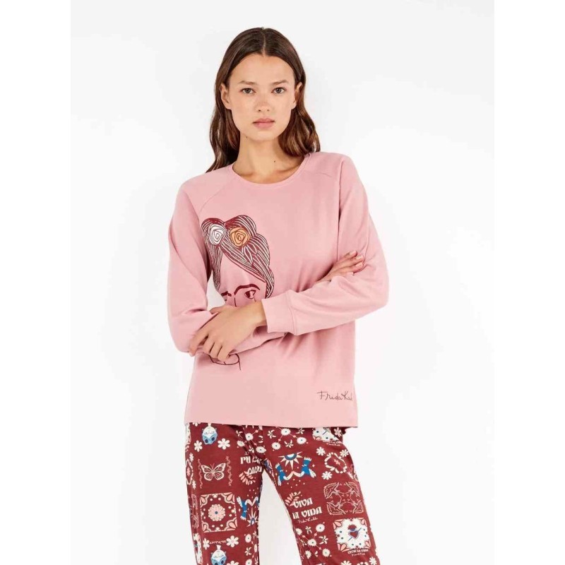 GISELA Conjunto pijama Frida Kahlo punto interlock
