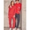 GISELA PIJAMA HOMBRE PENAUTS ROJO +CUADROS