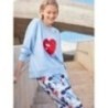 GISELA Pijama en punto interlock motivos corazones