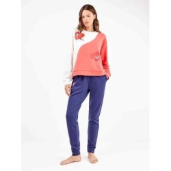 GISELA Pijama en felpa perchada motivos corazones