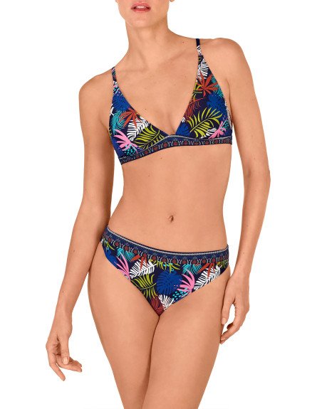 BIKINI TRIANGULO BASE HOJAS