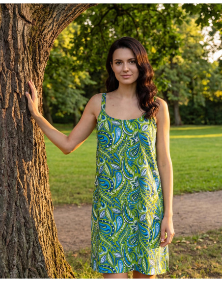 CAMISOLA VERDE ESTAMPADA