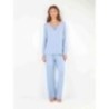 GISELA PIJAMA MONOCOLOR VISCOSA CON GALON EN PECHO